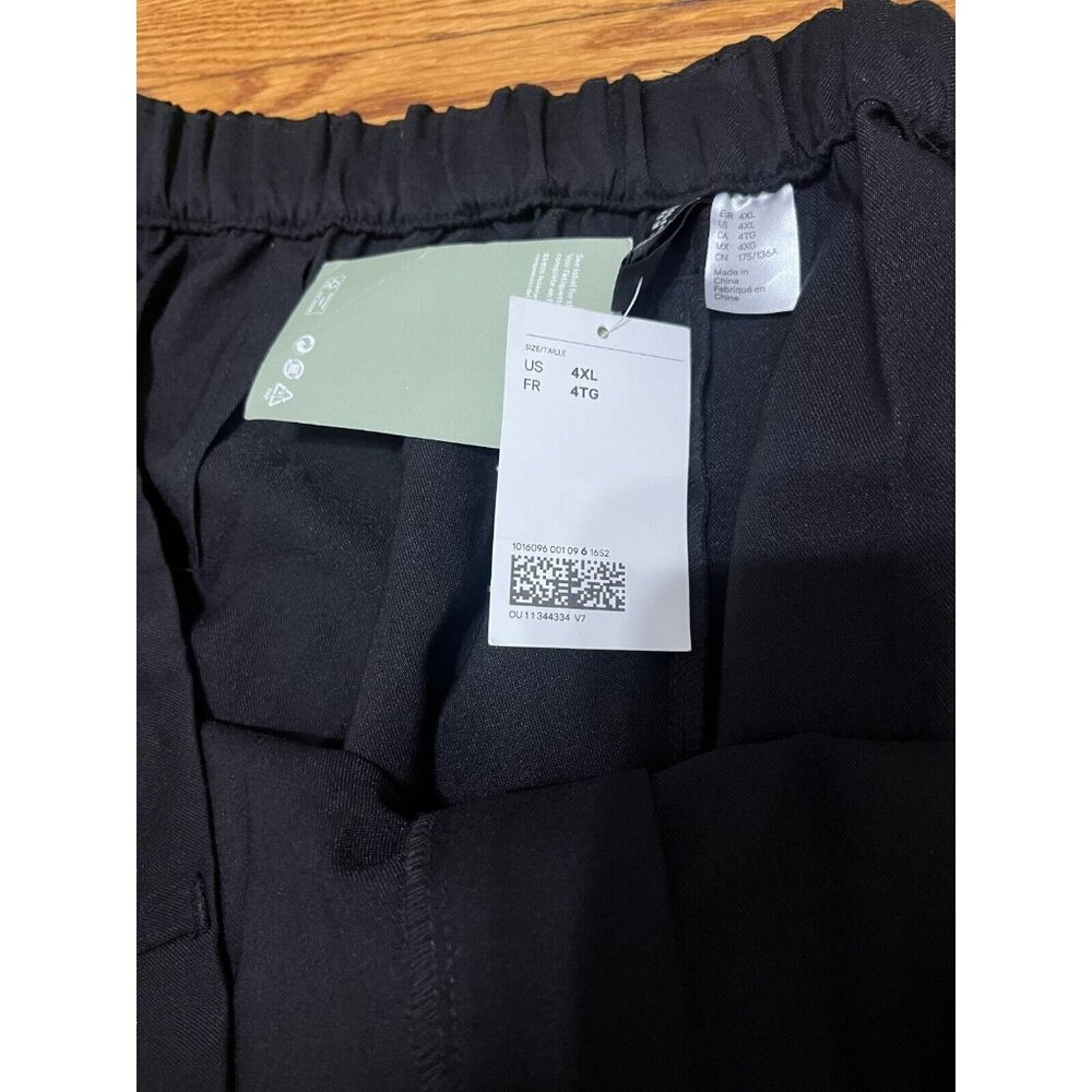 Divided H&M Women's Black Pants Plus Size 4XL Recycled Material NWT - Picture 4 of 6